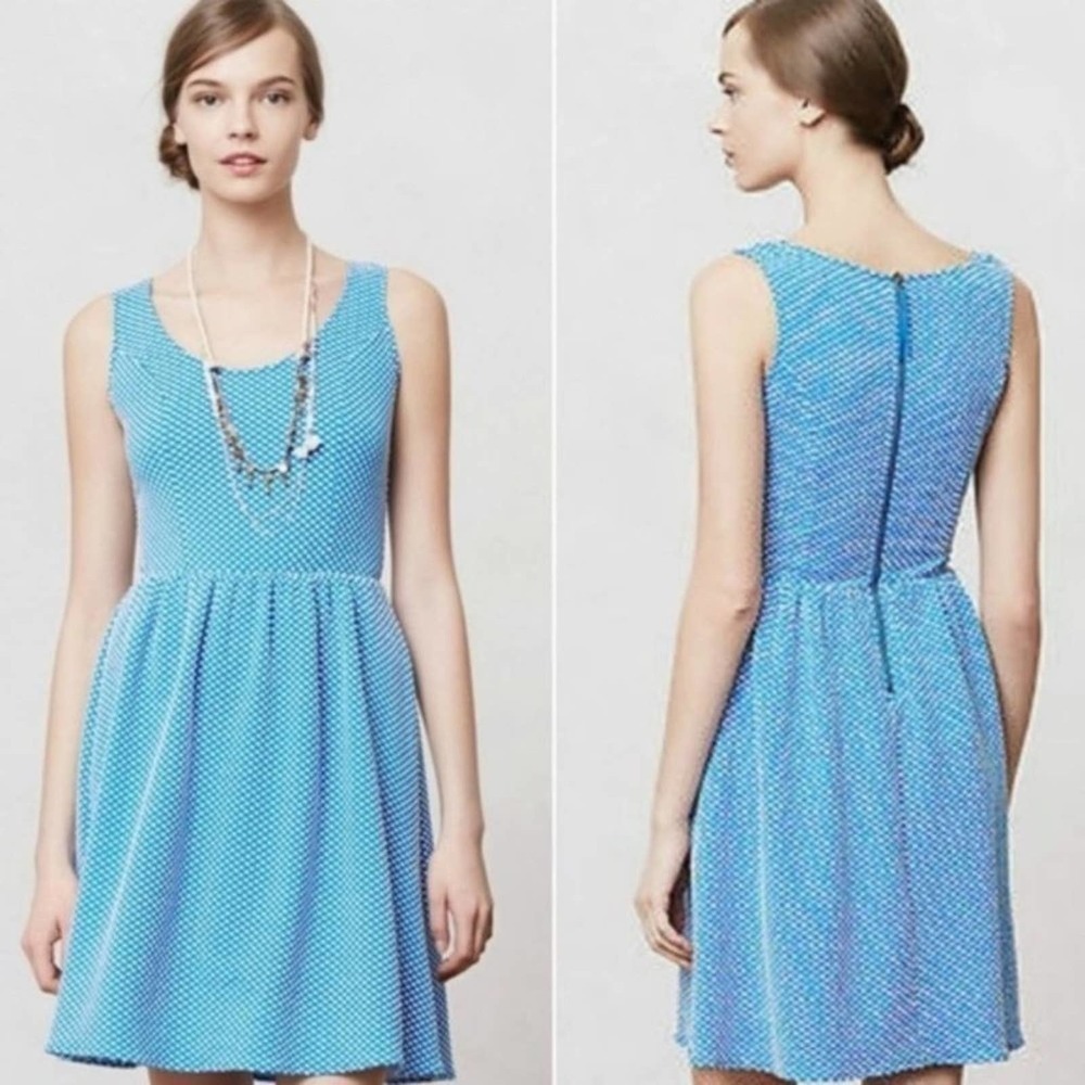 🦋 ANTHROPOLOGIE Maeve Caldera Polka Dot Dress Small